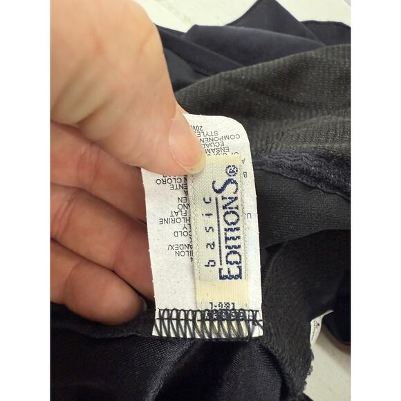 Vintage Basic Editions Swimsuit One Piece Black Skirt Womens Plus Size 20W - Picture 5 of 8